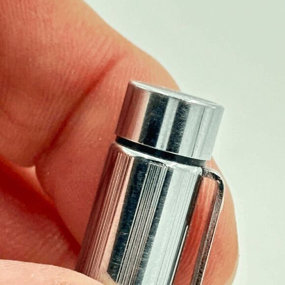 Vintage Sheaffer Targa Version 1 Chrome Fountain Pen Shows Wear on Body Rare - Picture 4 of 11